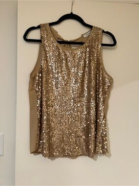 Forever 21 Gold Sequin Tank Top